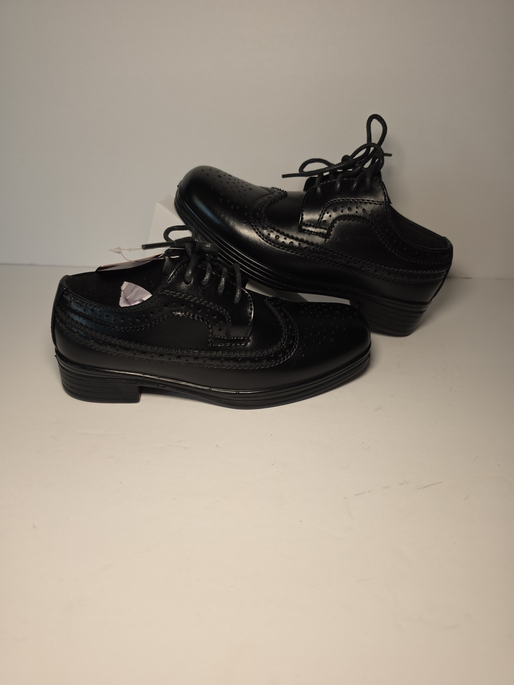 Deer Stags Black Boys’ Wingtip Dress Shoes